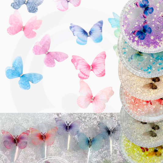 Daiamante caviar con mariposas